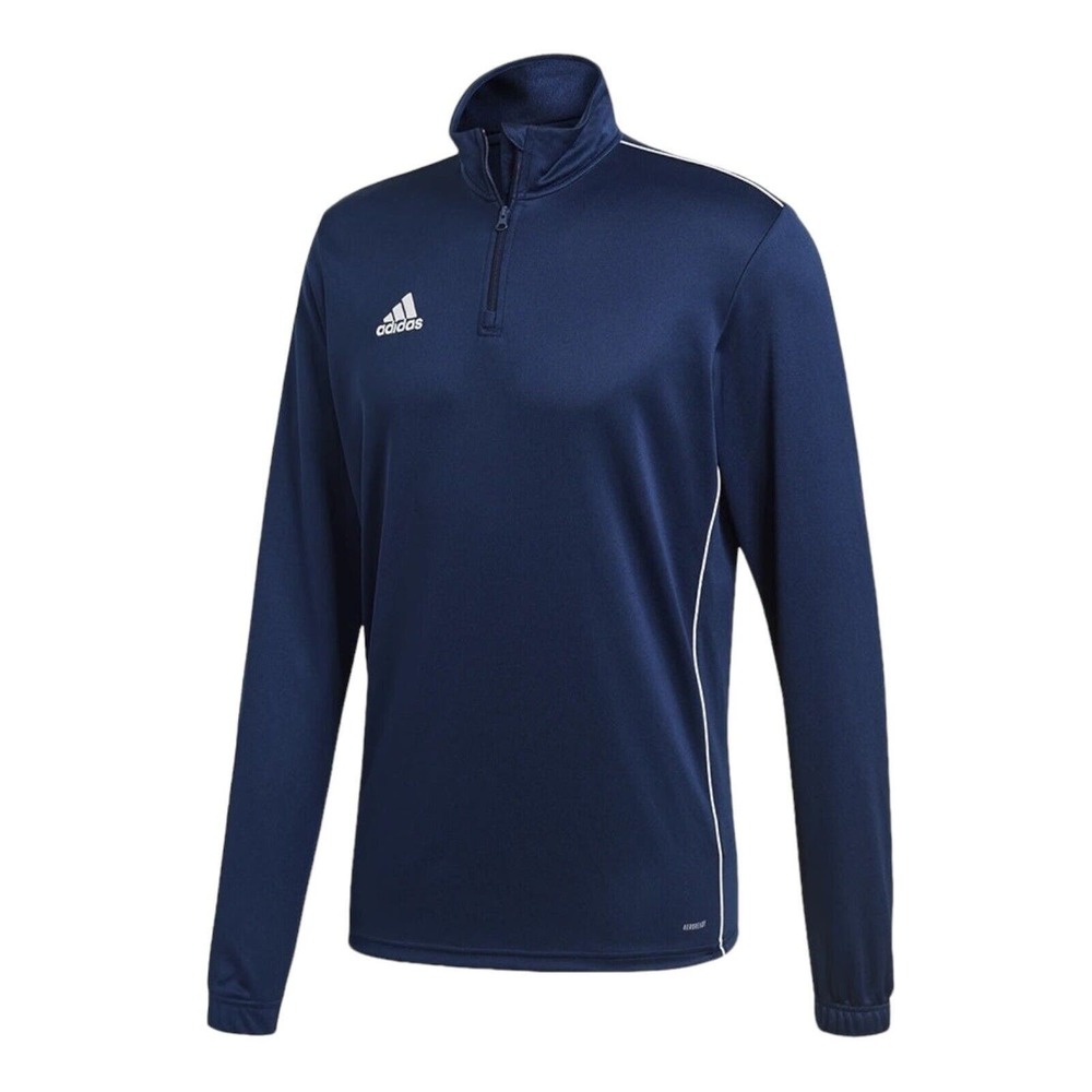 Adidas Core 18‎ Men Navy Blue Long Sleeve Quarter Zip Training Jacket Size M